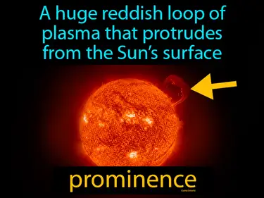a huge reddish loop of plasma that protrudes from the Sun’s surface