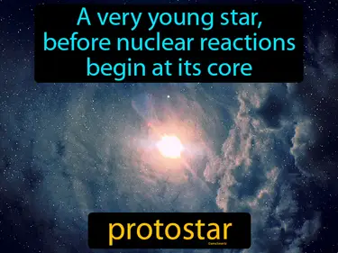 a very young star, before nuclear reactions begin at its core