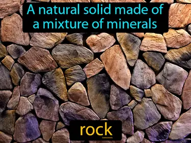 a natural solid made of a mixture of minerals