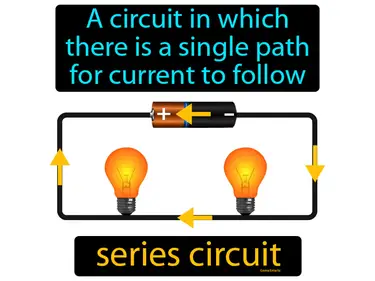 a circuit in which there is a single path for current to follow
