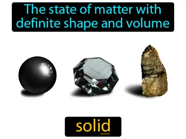 the state of matter with definite shape and volume