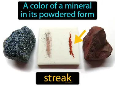a color of a mineral in its powdered form