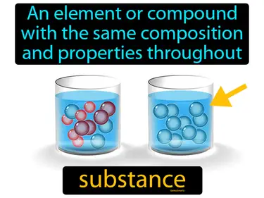 an element or compound with the same composition and properties throughout