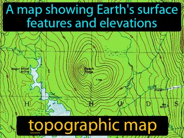 a map showing Earth's surface features and elevations