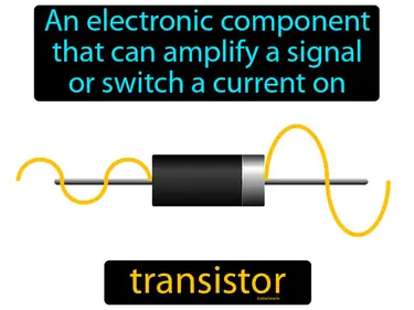 an electronic component that can amplify a signal or switch a current on
