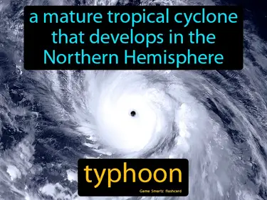 A mature tropical cyclone
that develops in the
Northern Hemisphere