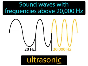 sound waves with frequencies above 20,000 Hz
