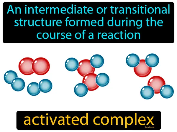 an intermediate or transitional structure formed during the course of a reaction