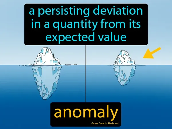 A persisting deviation in a quantity from its expected value