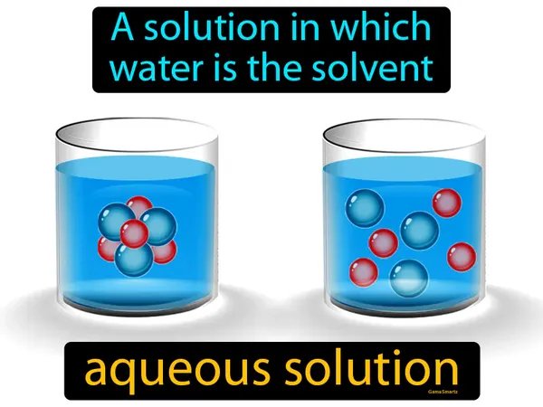 a solution in which water is the solvent