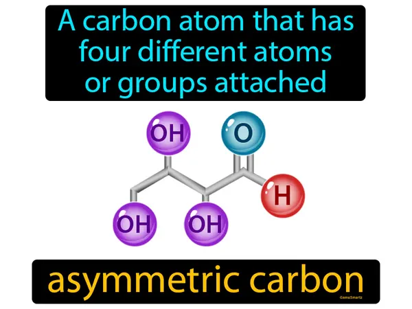 a carbon atom that has four different atoms or groups attached