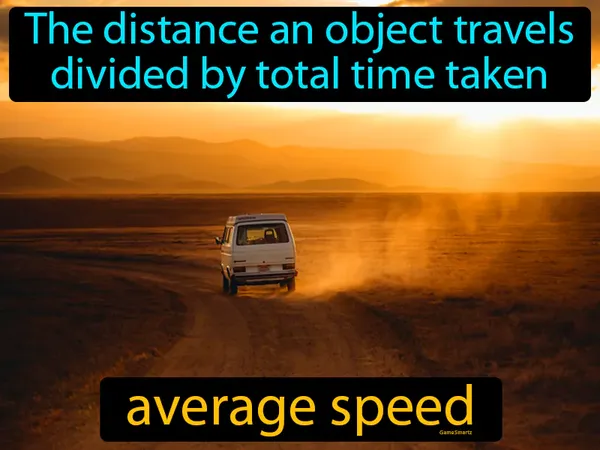the distance an object travels divided by total time taken