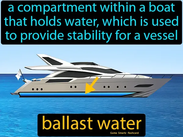 A compartment within a boat that holds water, which is used to provide stability for a vessel