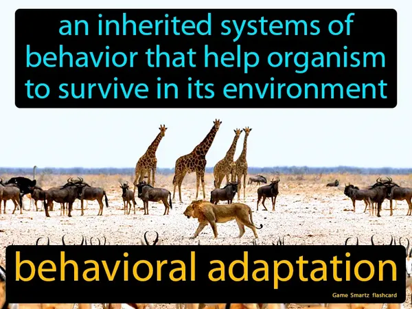 An inherited systems of
behavior that helps organism
to survive in its environment