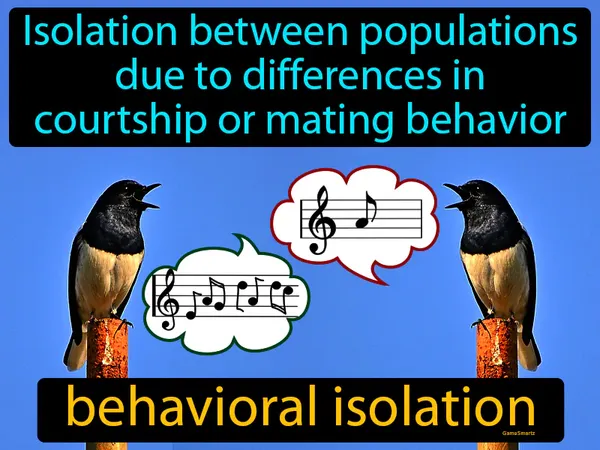isolation between populations due to differences in courtship or mating behavior