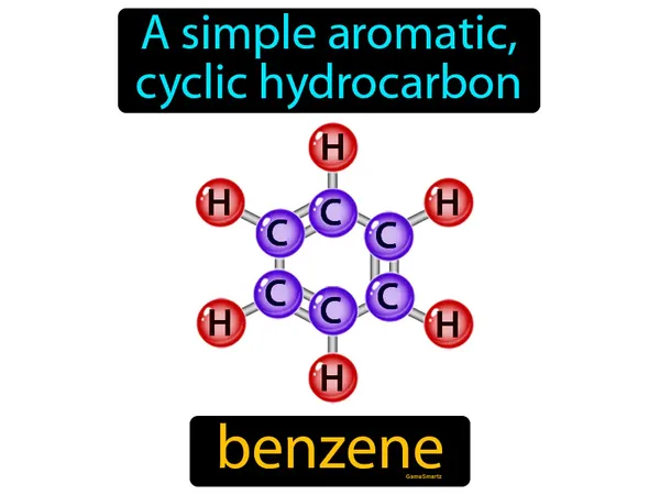 a simple aromatic, cyclic hydrocarbon
