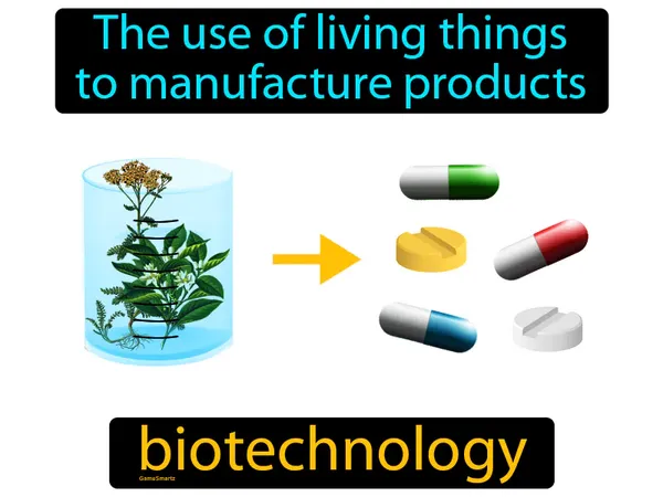 the use of living things to manufacture products