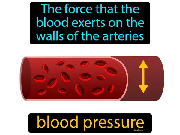 the force that the blood exerts on the walls of the arteries