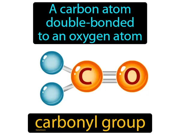 a carbon atom double-bonded to an oxygen atom