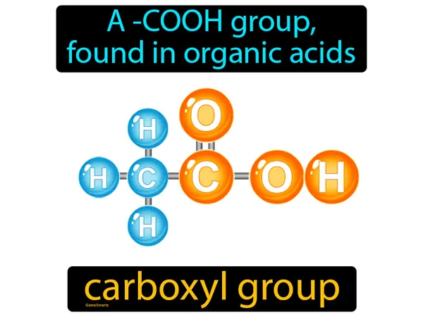 a -COOH group, found in organic acids