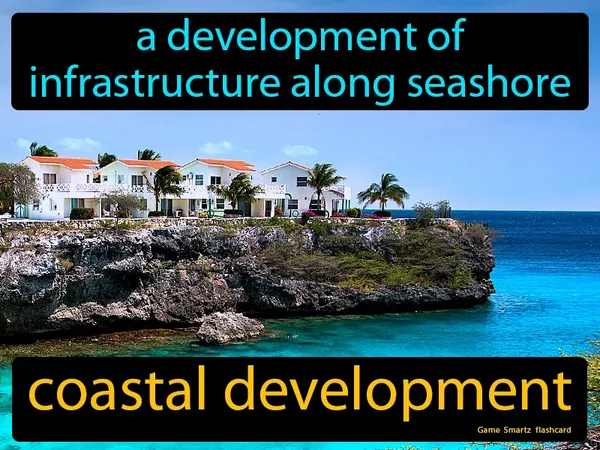 A development of infrastructure along seashore
