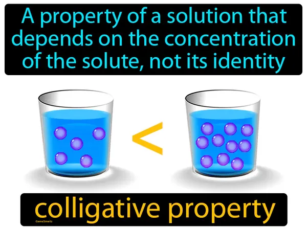 a property of a solution that depends on the concentration of the solute, not its identity