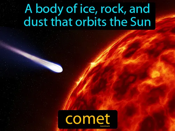 a body of ice, rock, and dust that orbits the Sun