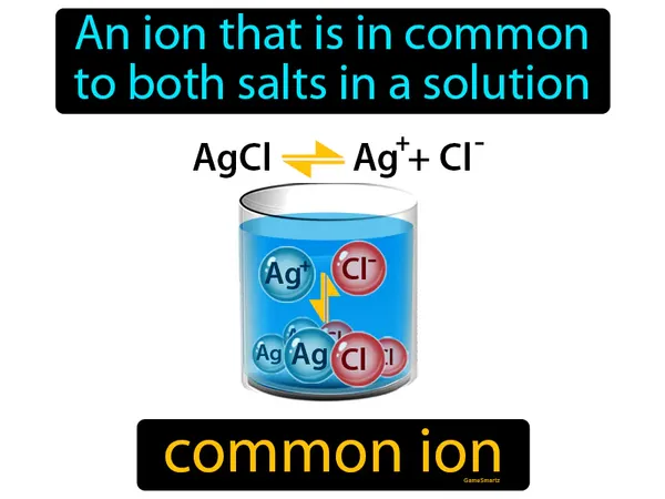 an ion that is in common to both salts in a solution