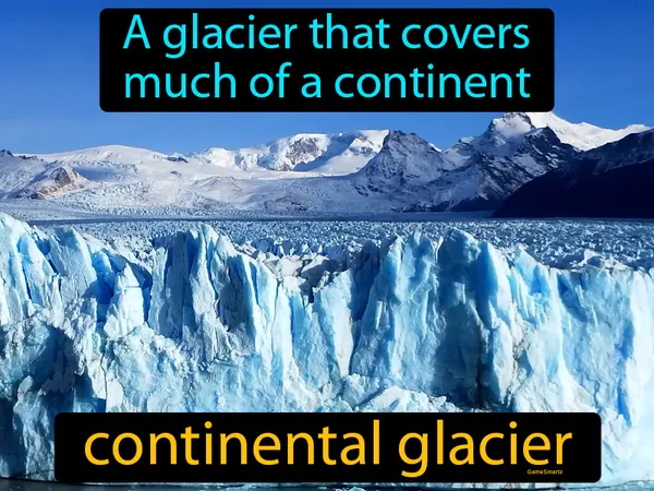 a glacier that covers much of a continent