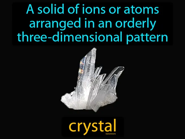 a solid of ions or atoms arranged in an orderly three-dimensional pattern