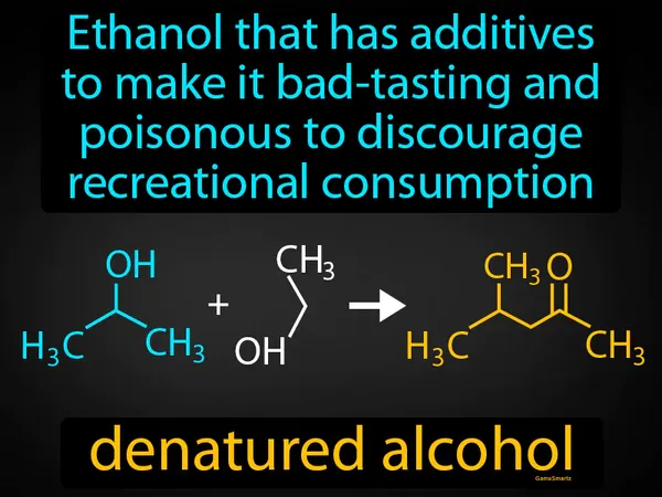 ethanol that has additives to make it bad-tasting and poisonous to discourage recreational consumption