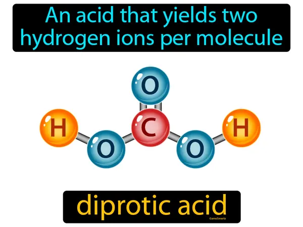 an acid that yields two hydrogen ions per molecule