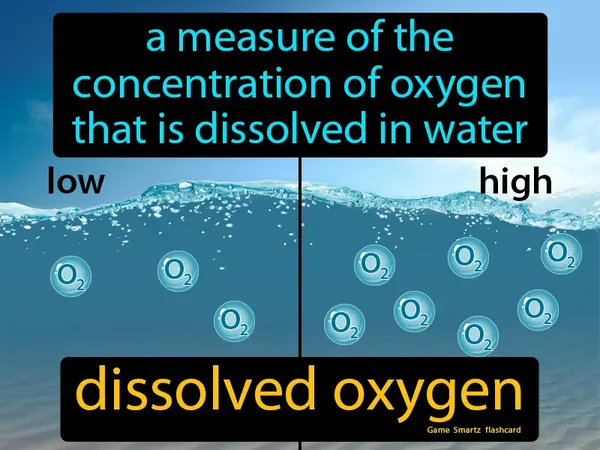 A measure of the concentration of oxygen that is dissolved in water