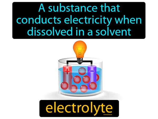 a substance that conducts electricity when dissolved in a solvent