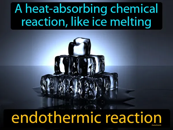 a heat-absorbing chemical reaction, like ice melting