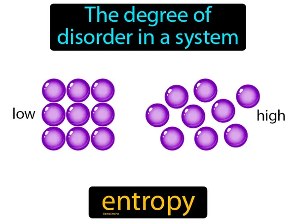 term used to describe and measure the degree of disorder in a system