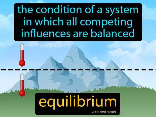 The condition of a system in which all competing influences are balanced