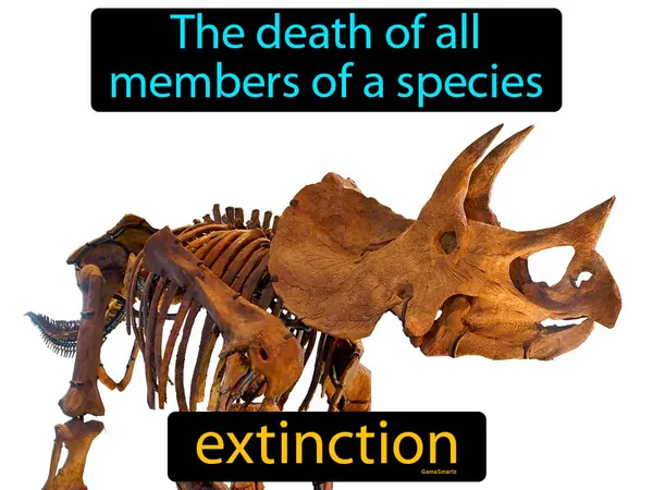 the death of all members of a species