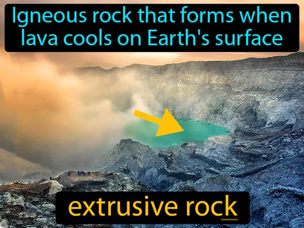 igneous rock that forms when lava cools on Earth's surface