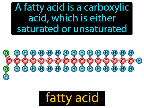 a fatty acid is a carboxylic acid, which is either saturated or unsaturated
