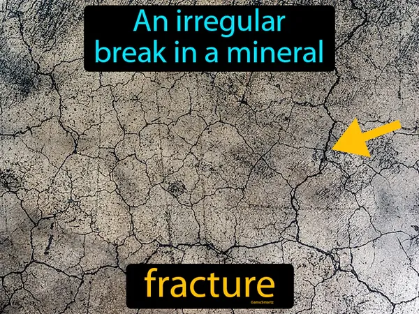 an irregular break in a mineral