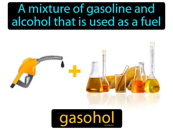 a mixture of gasoline and alcohol that is used as a fuel