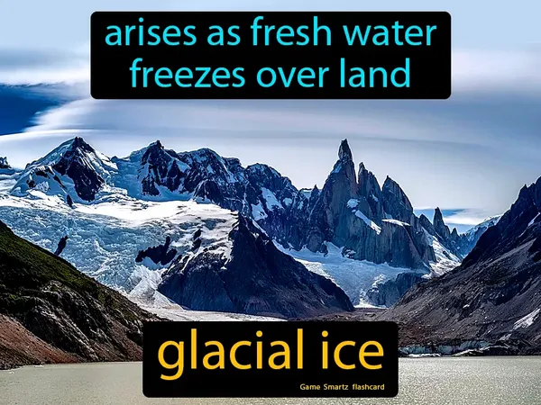 Arises as freshwater freezes over land