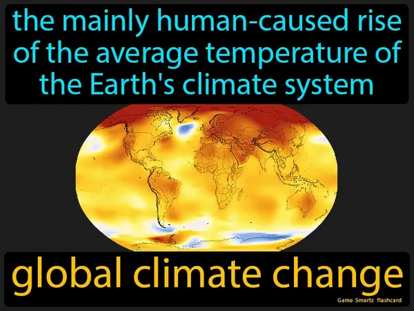 the mainly human-caused rise of the average temperature of the Earth's climate system