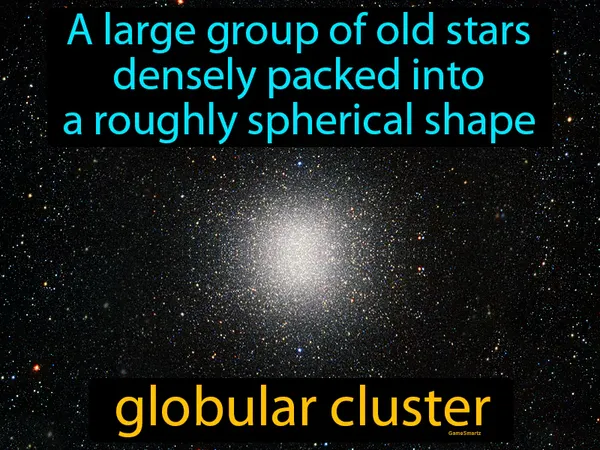 a large group of old stars densely packed into a roughly spherical shape