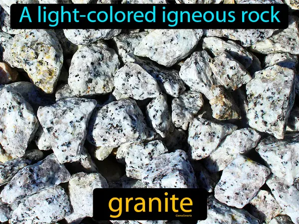 a light-colored igneous rock