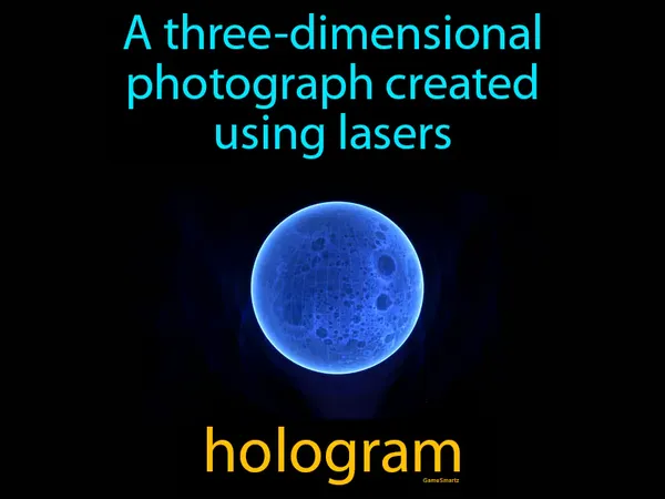 a three-dimensional photograph created using lasers