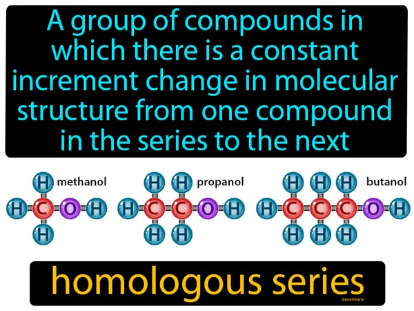 a group of compounds in which there is a constant increment change in molecular structure from one compound in the series to the next