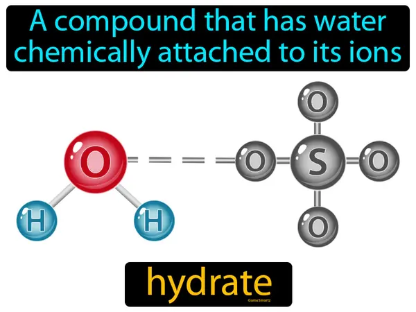 a compound that has water chemically attached to its ions