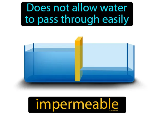 does not allow water to pass through easily